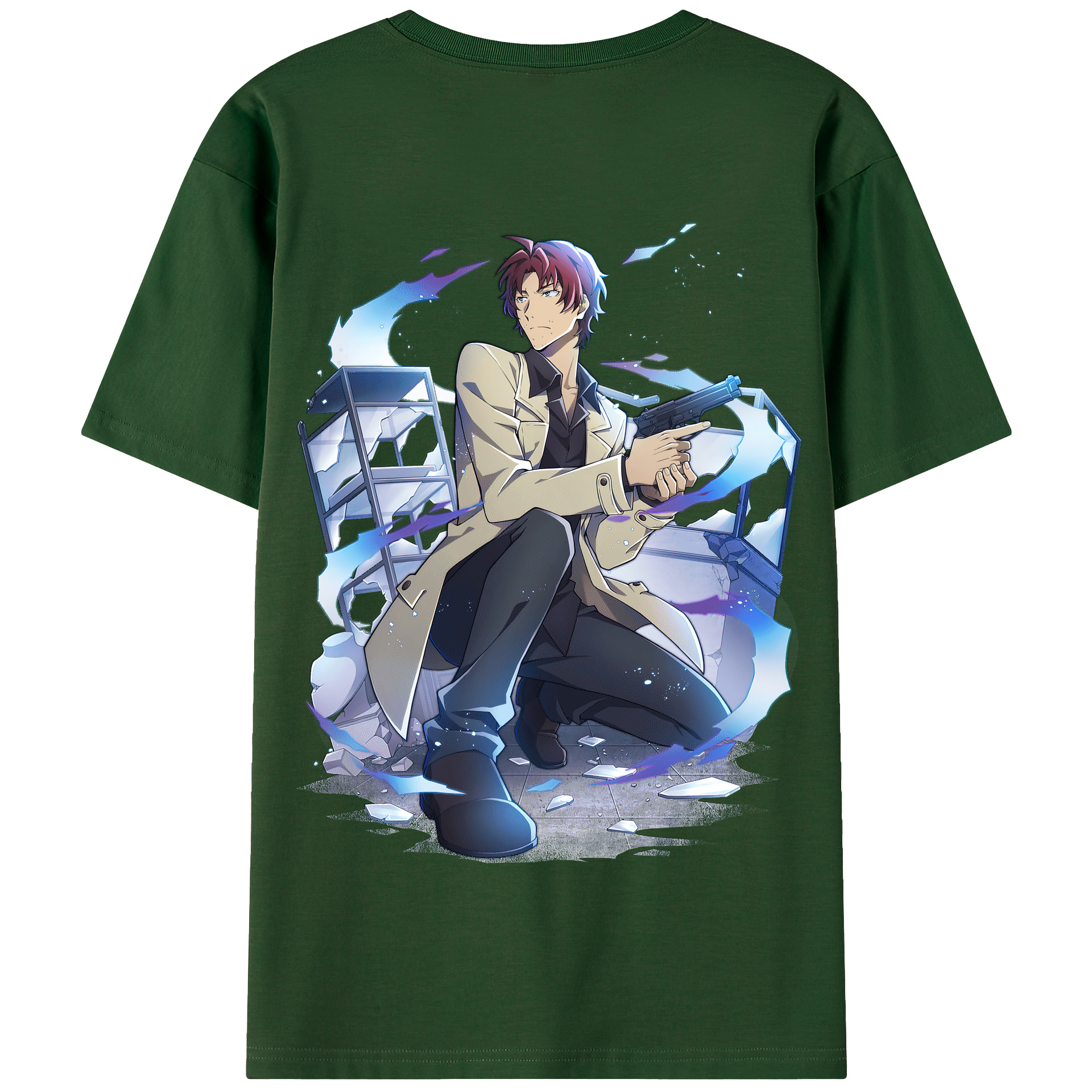 （画像用） 文豪ストレイドッグス Bungo Stray Dogs 綿100％半袖Tシャツ（背面プリント）